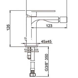 Grifo de bidé WHITE 1 (color blanco) - Imagen 2